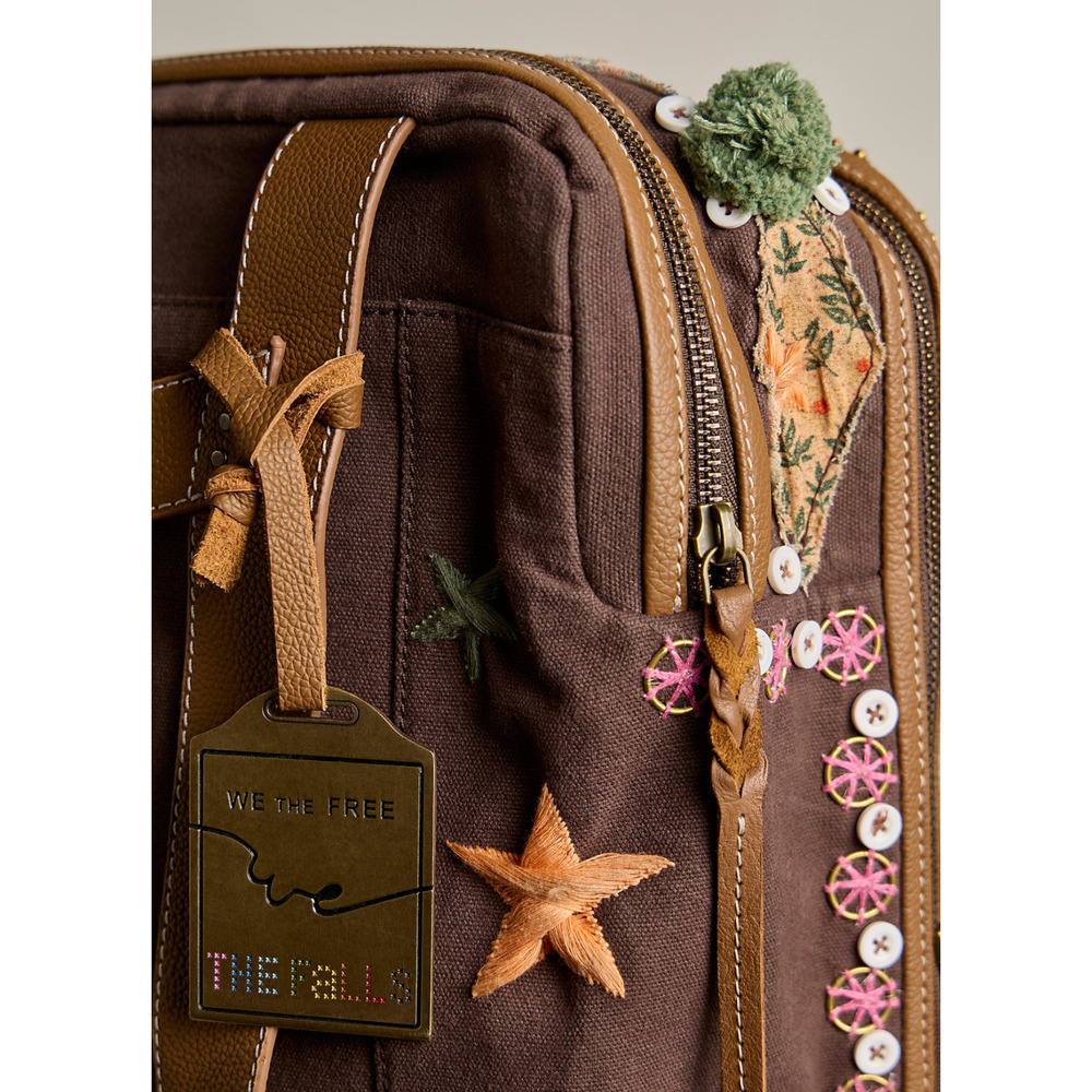 FREE PEOPLE WE THE FREE X THE FALLS BEXLEY EMBELLISHED EMBROIDERED BACKPACK BAG - Picture 3 of 13